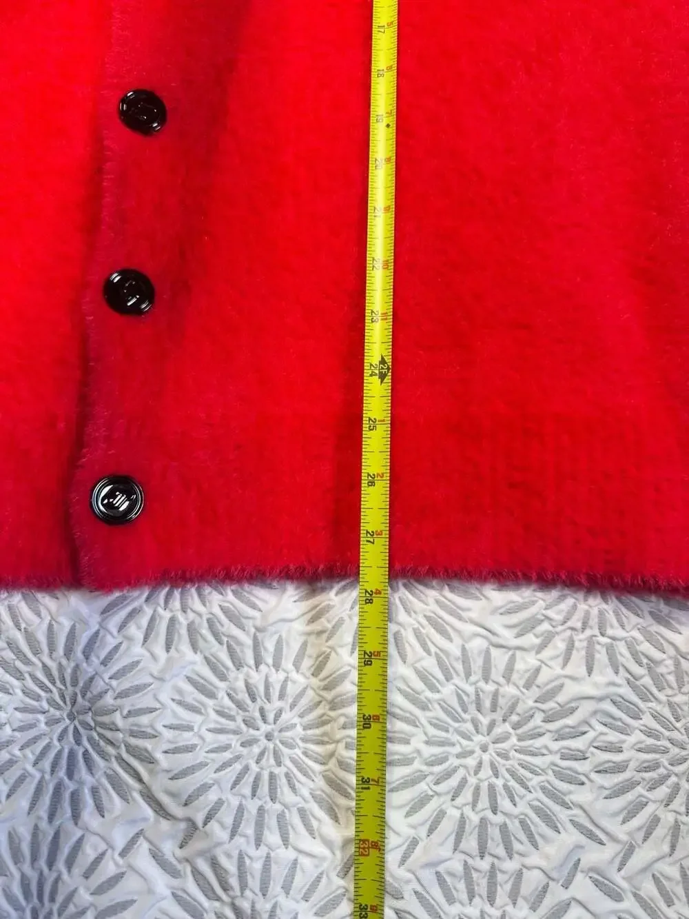 Jordan Jayson Tatum Men's L Fuzzy V-Neck Button Cardigan Red IH0612-657